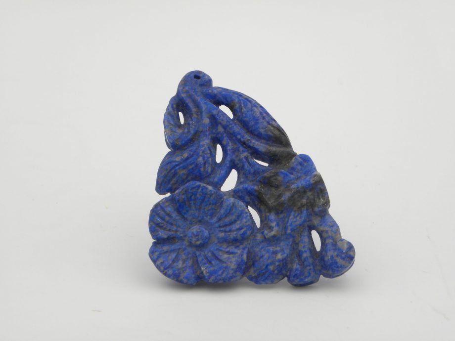 Carved Lapis Lazuli Pendant