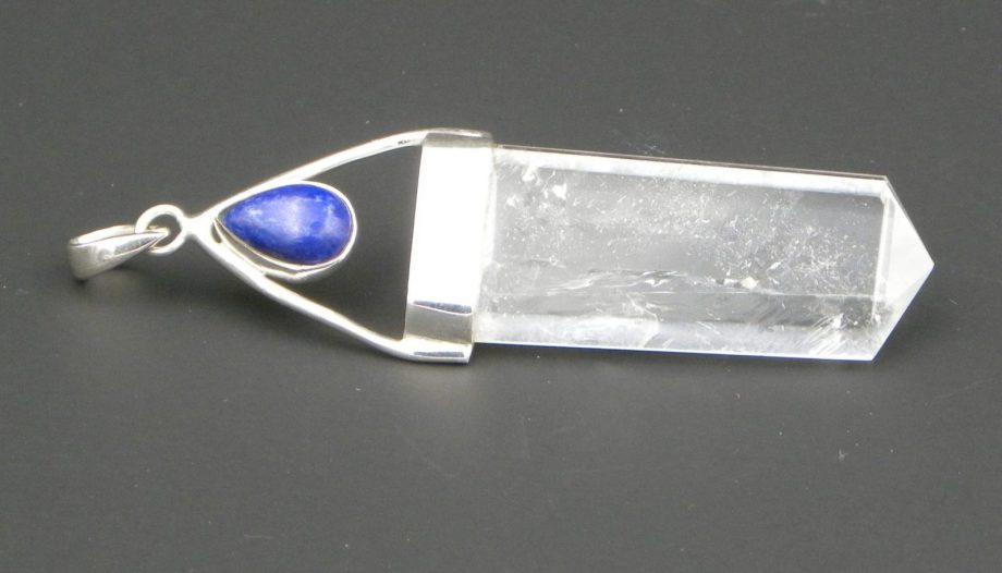 Rock Crystal and Lapis Pendant