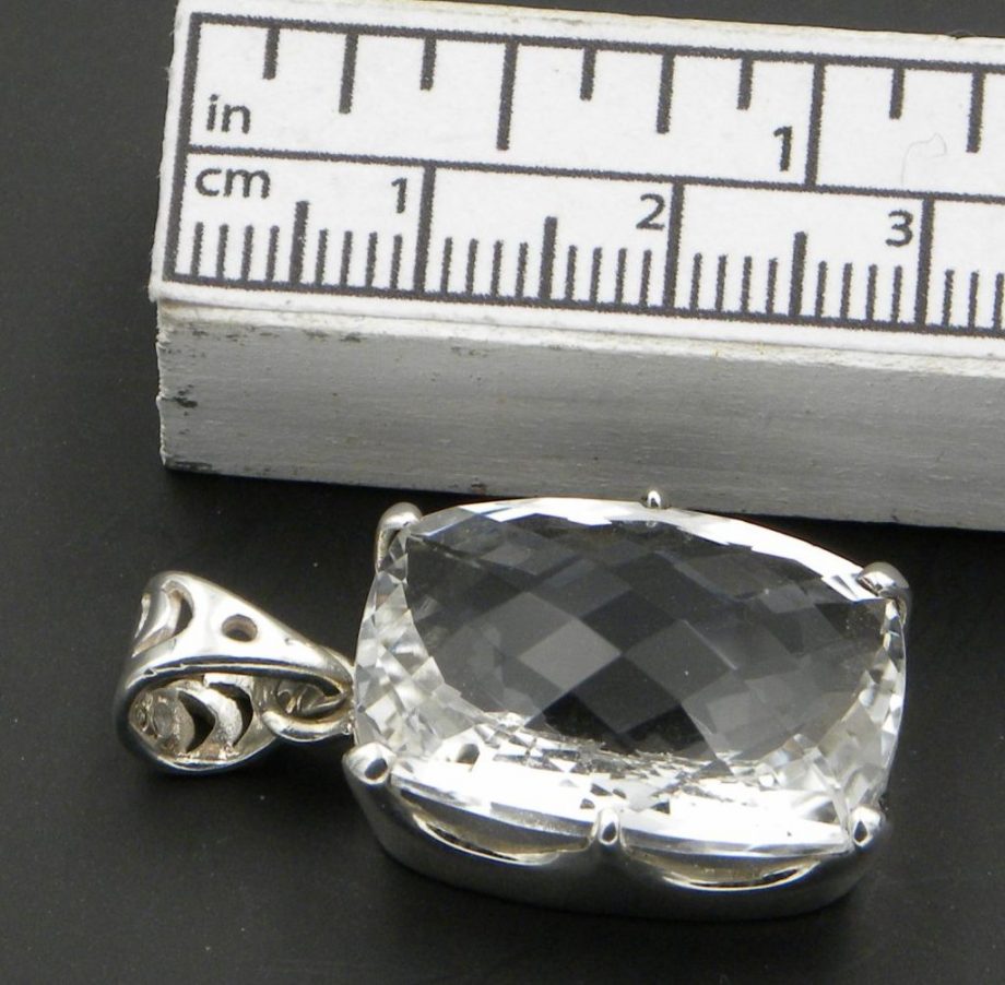 Faceted Quartz Crystal Pendant