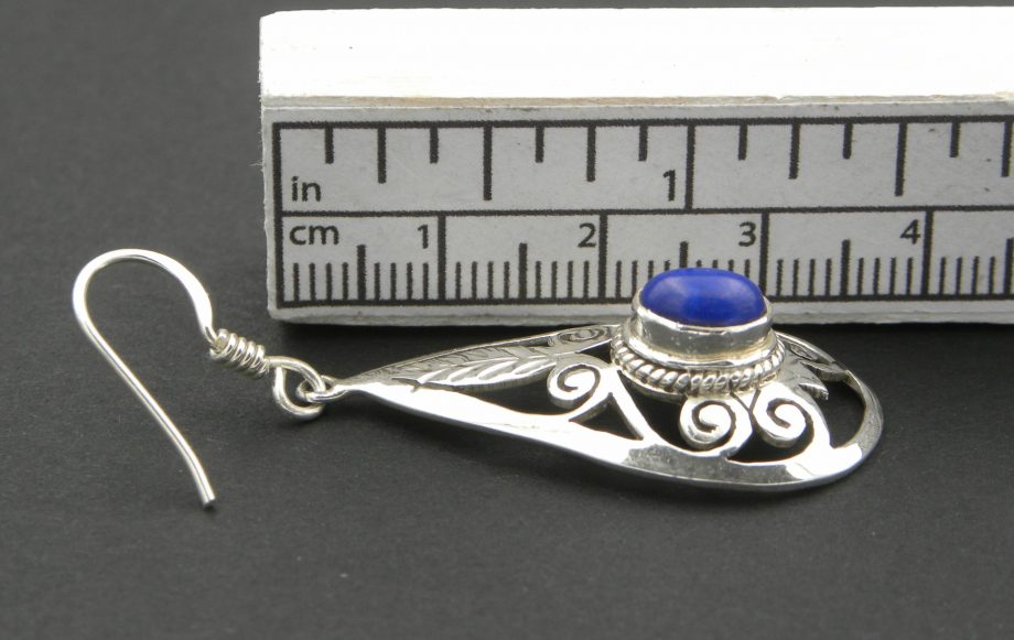 Lapis Lazuli Drop Earrings 925 silver