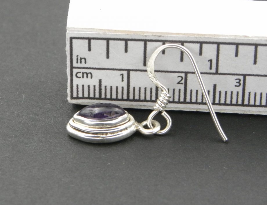 Amethyst Marquise drop earrings set in sterling silver purple