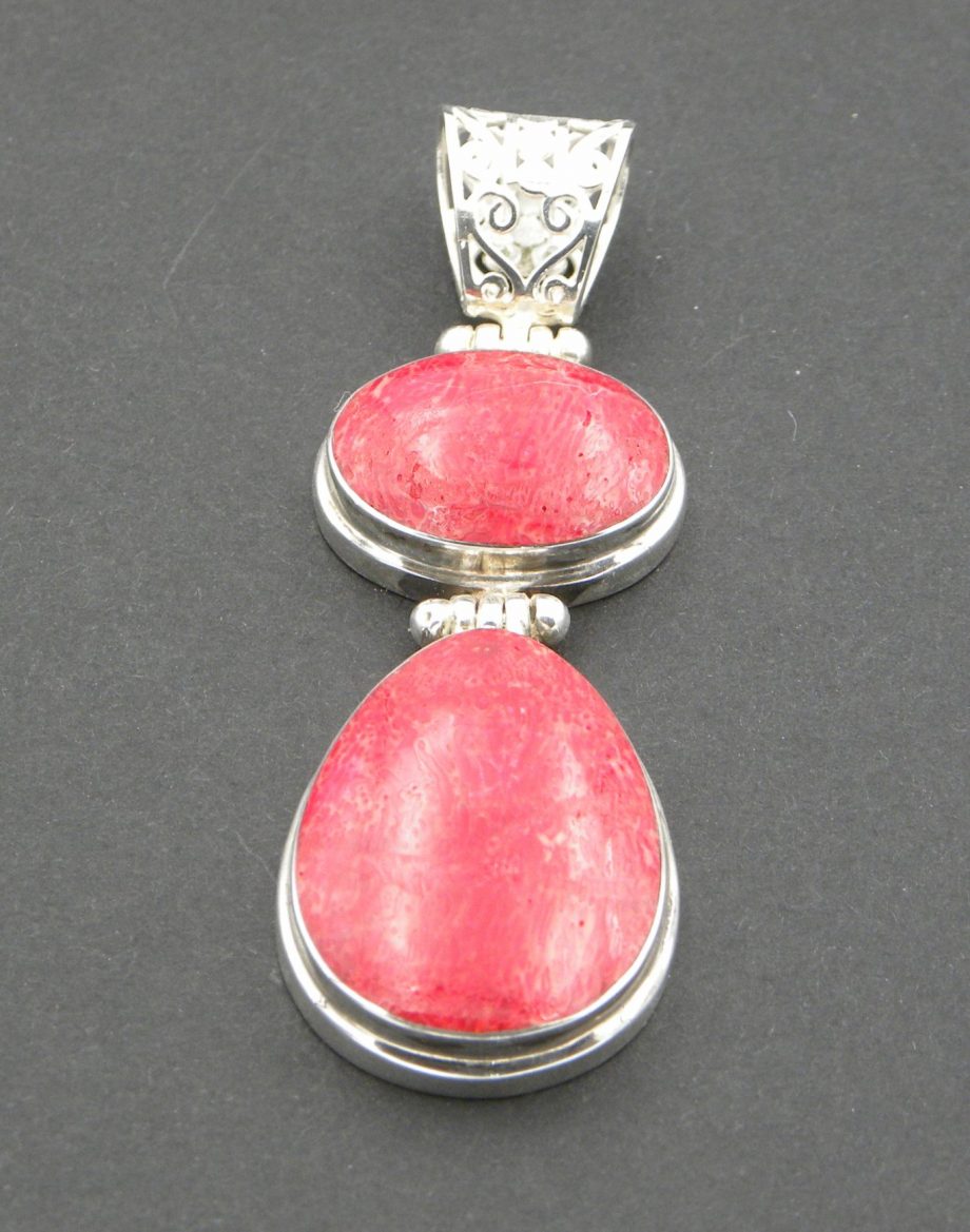 Coral Pendant Sterling Silver Jewellery