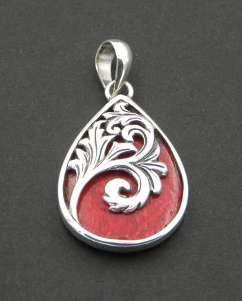 Coral Pendant Sterling Silver Jewellery