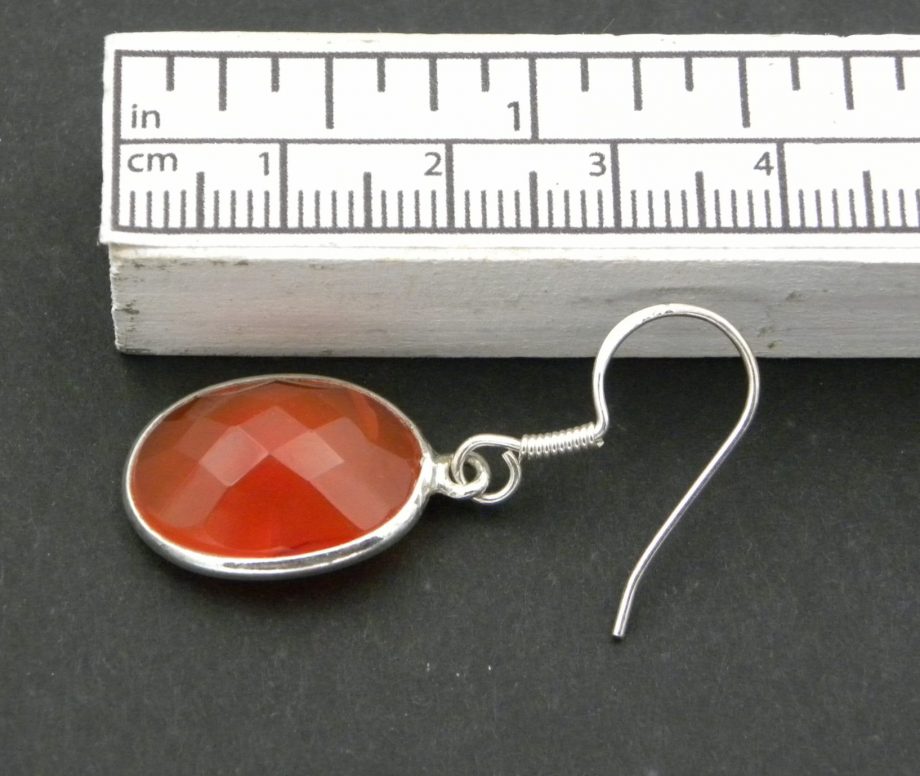 Faceted Carnelian Drop Earrings