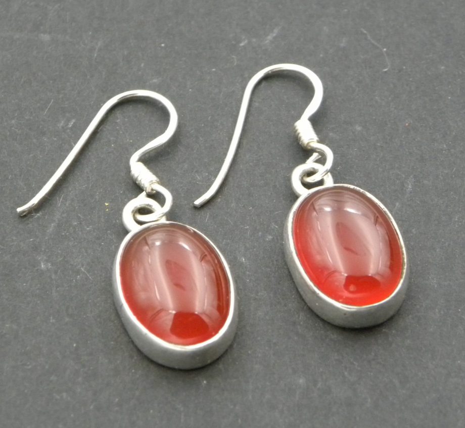 Oval Carnelian Earrings
