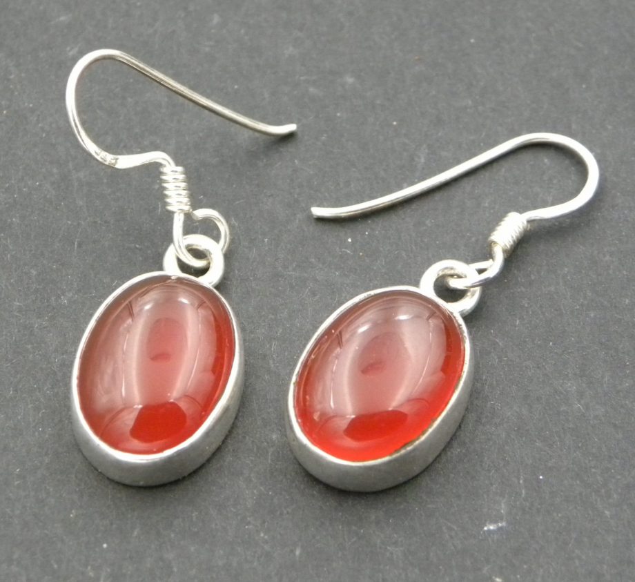 Oval Carnelian Earrings