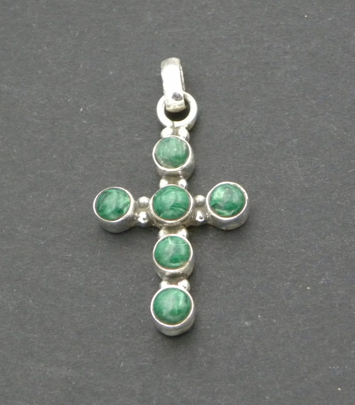Malachite Cross pendant