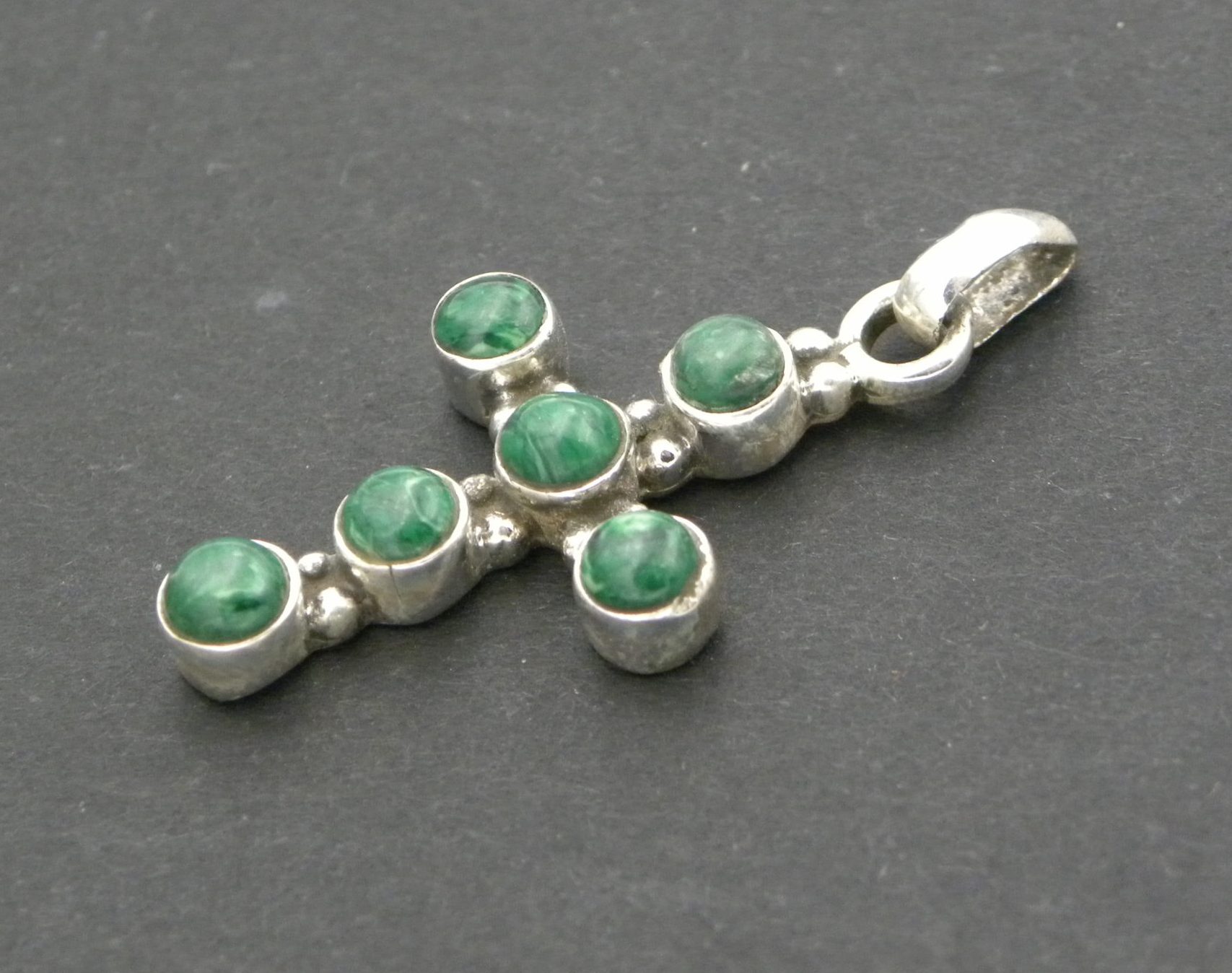 Malachite Cross pendant