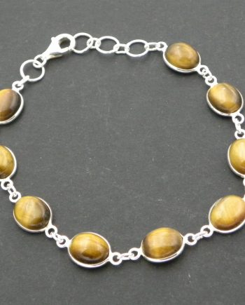 Tiger Eye Bracelet, set in sterling silver