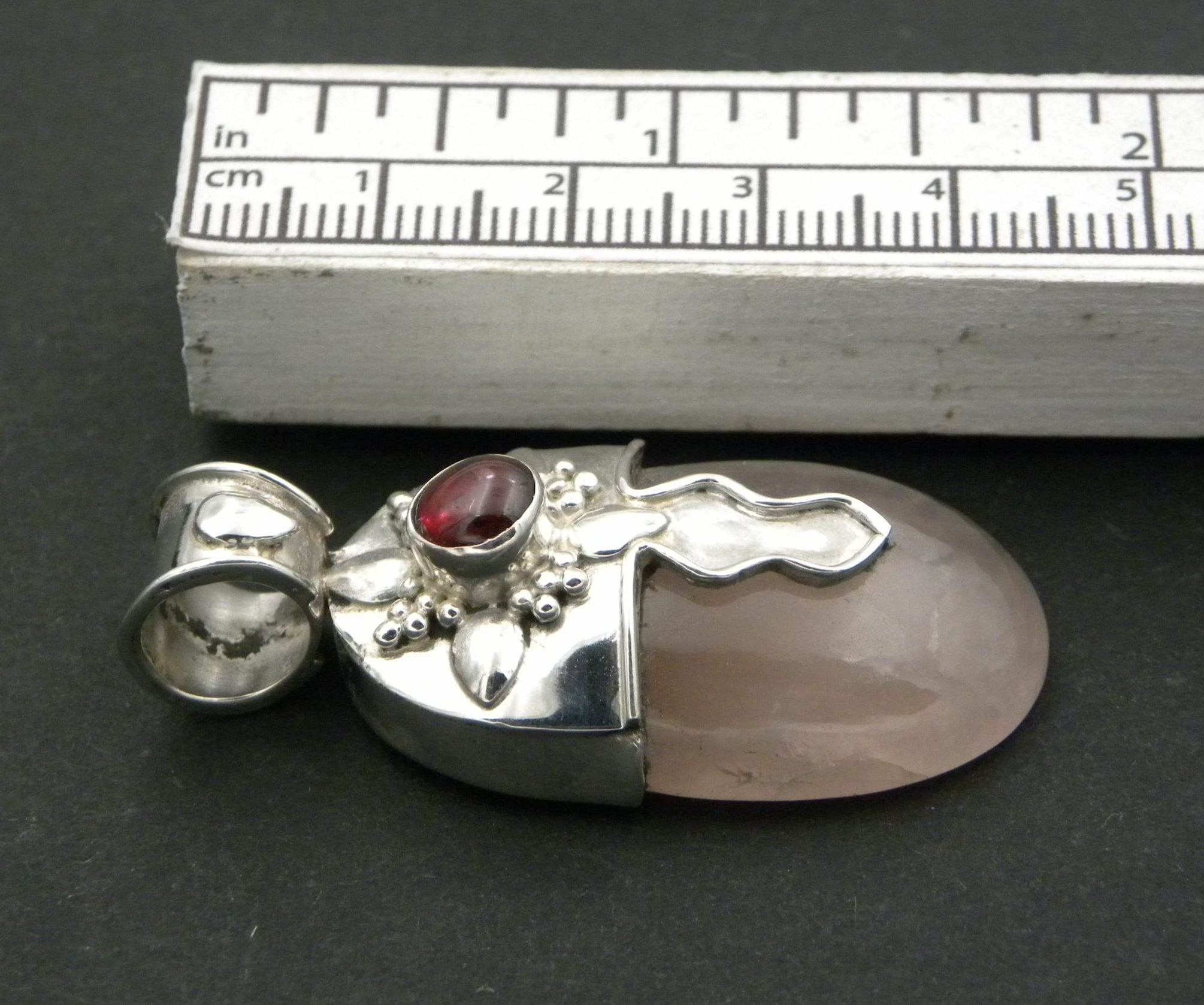 Rose Quartz & Garnet Pendant