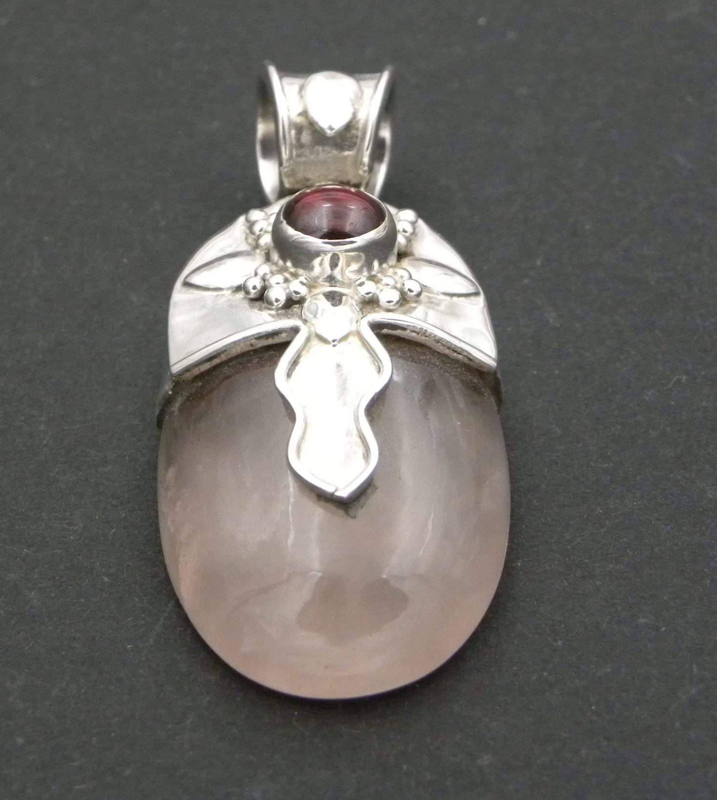 Rose Quartz & Garnet Pendant