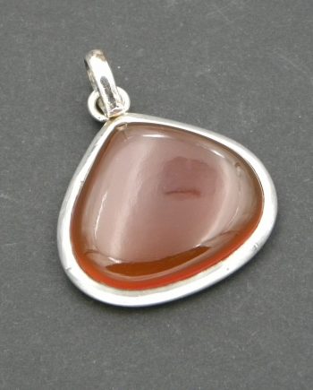 Carnelian Pendant with Sterling Silver Setting