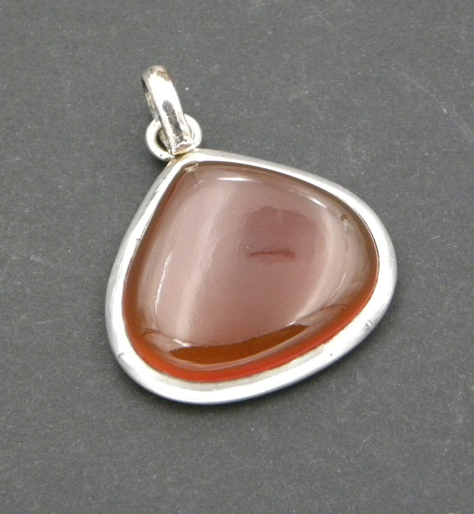 Carnelian Pendant with Sterling Silver Setting