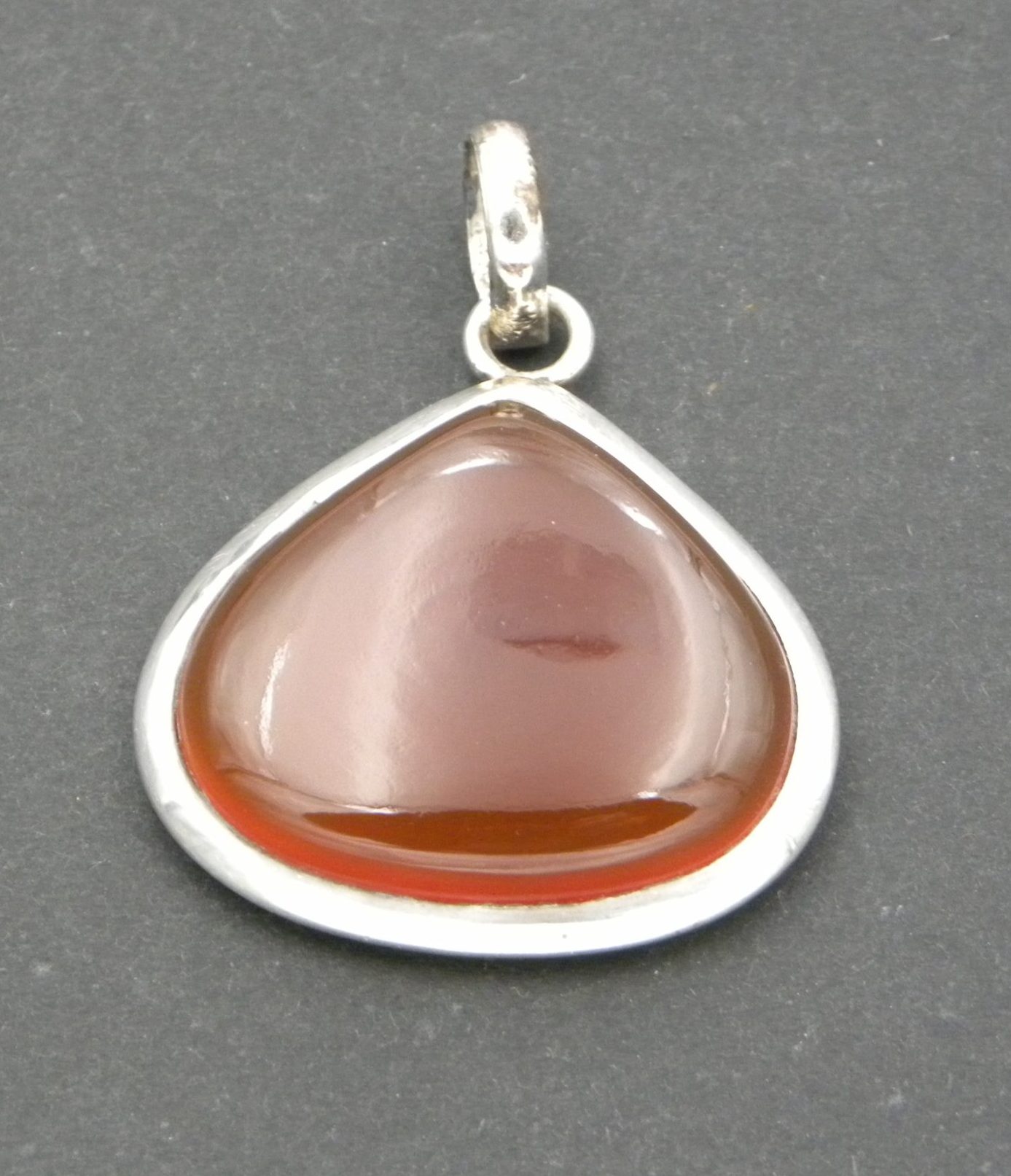 Carnelian Pendant with Sterling Silver Setting