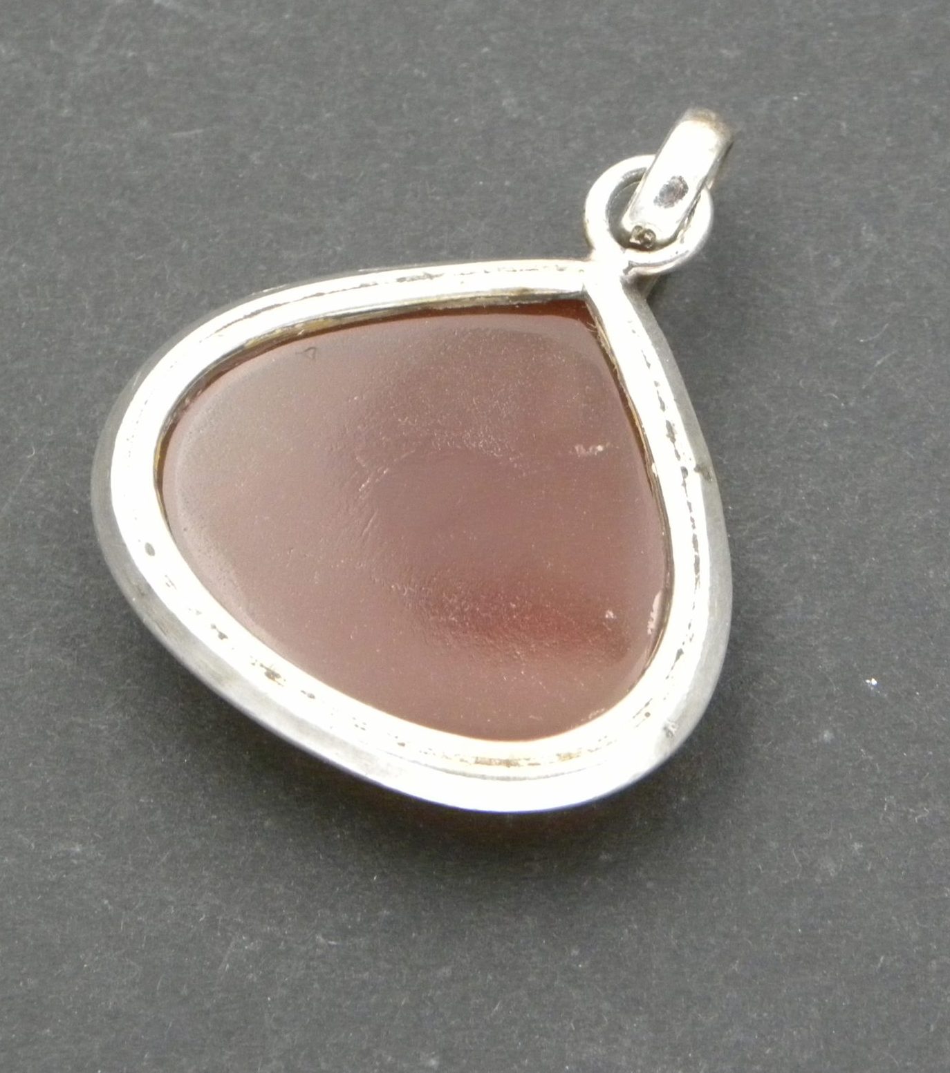 Carnelian Pendant with Sterling Silver Setting