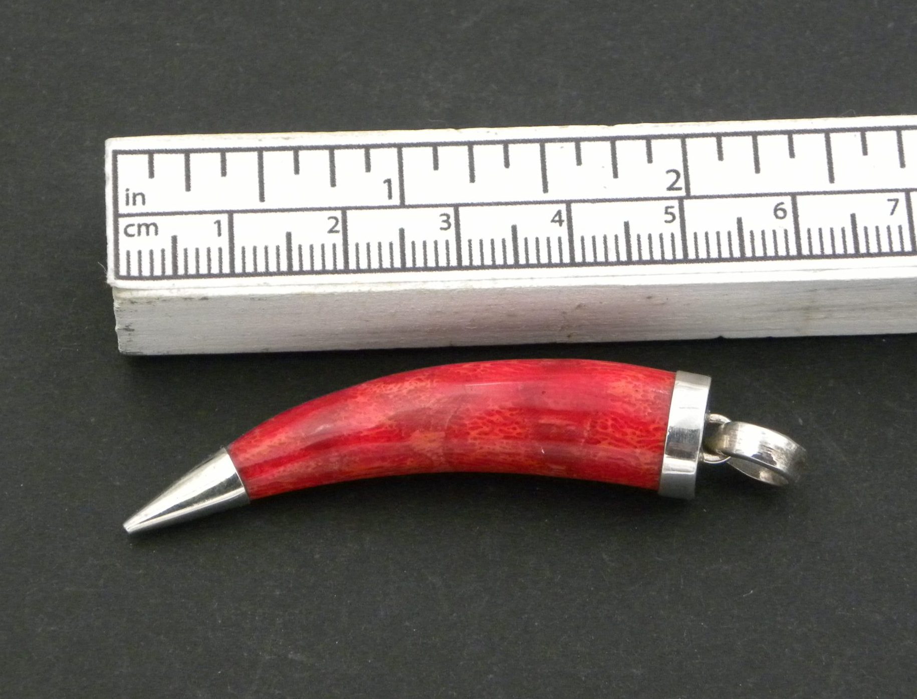 Coral 'Horn' Pendant