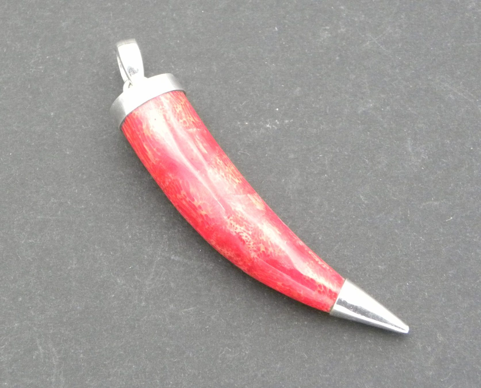 Coral 'Horn' Pendant