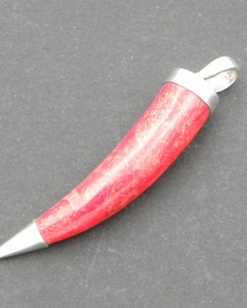 Coral 'Horn' Pendant