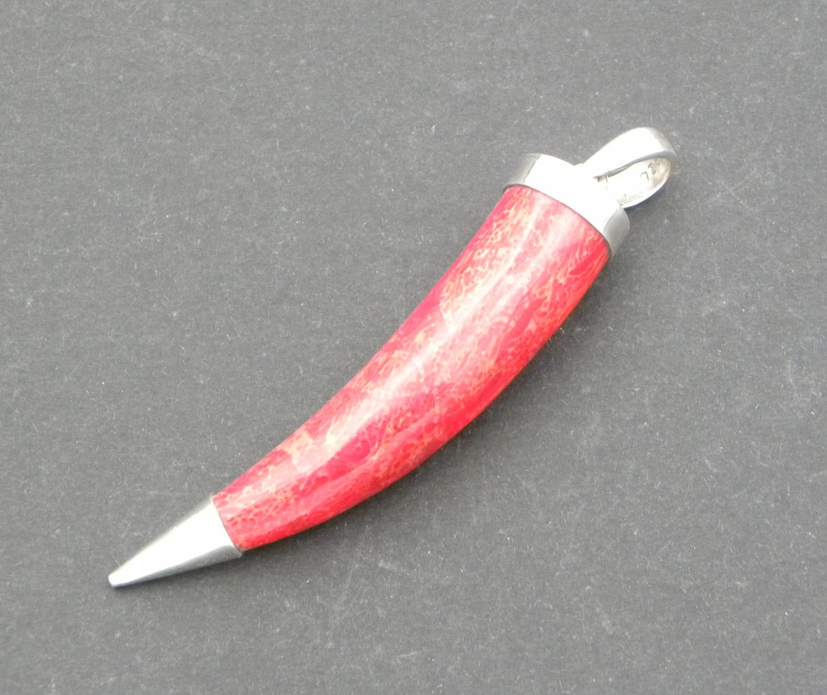 Coral 'Horn' Pendant