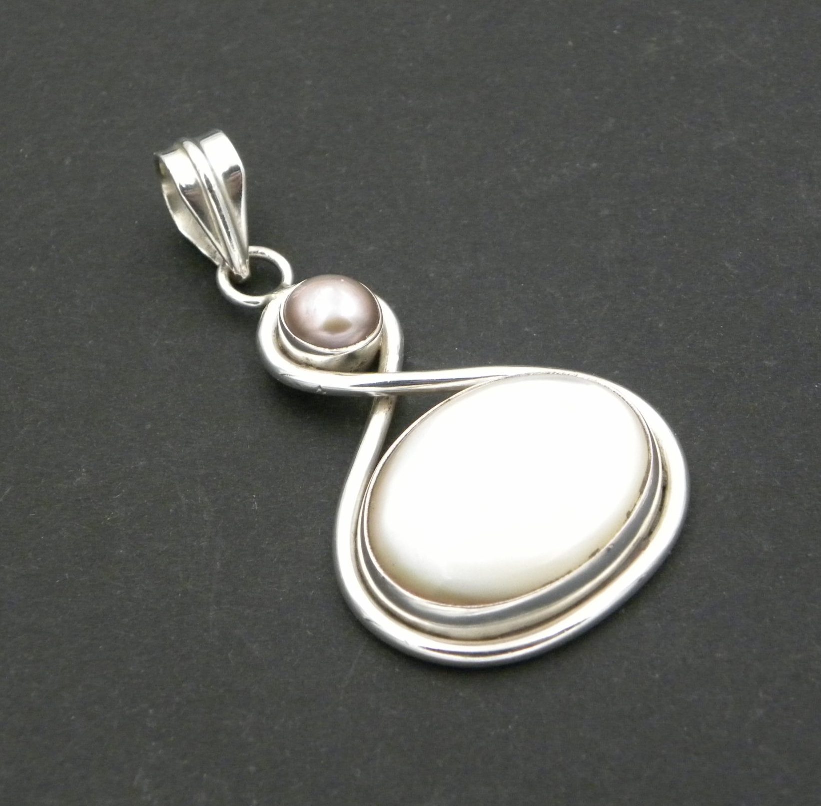 Mother Of Pearl & Freshwater Pearl Pendant