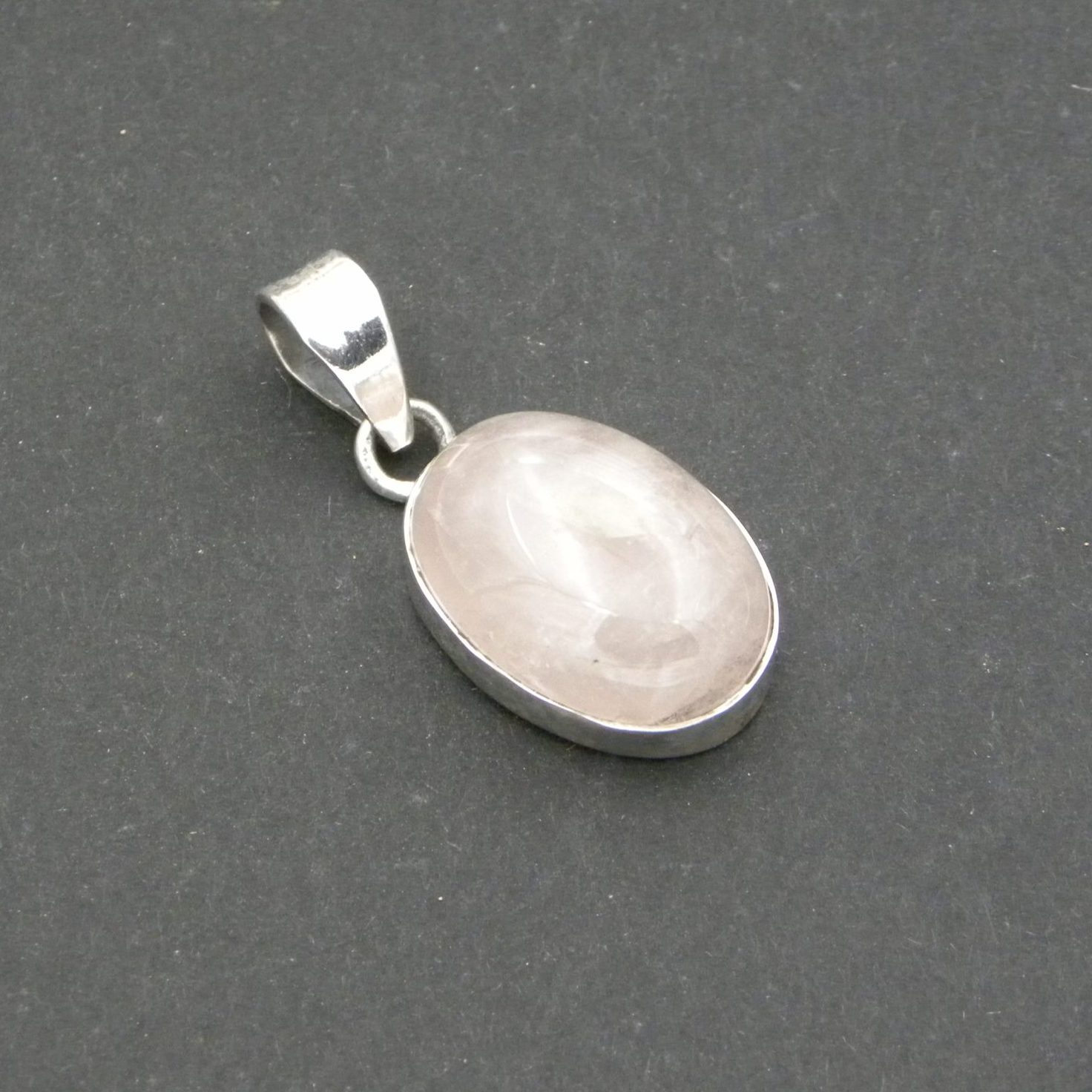 Oval Rose Quartz Pendant