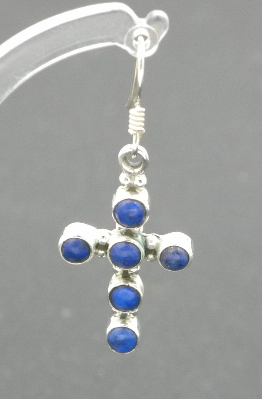 Lapis Lazuli Cross Earrings