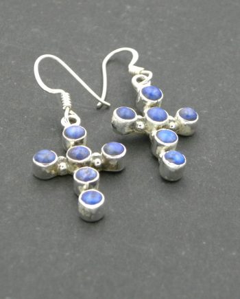Lapis Lazuli Cross Earrings