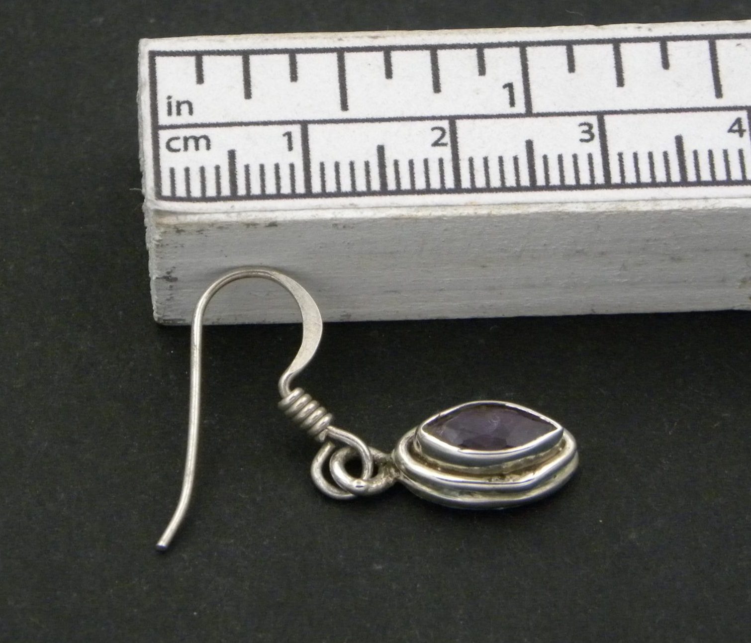 Faceted Amethyst Marquise Earrings