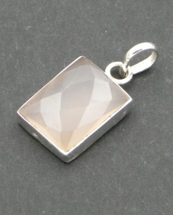 Faceted Rose Quartz Pendant