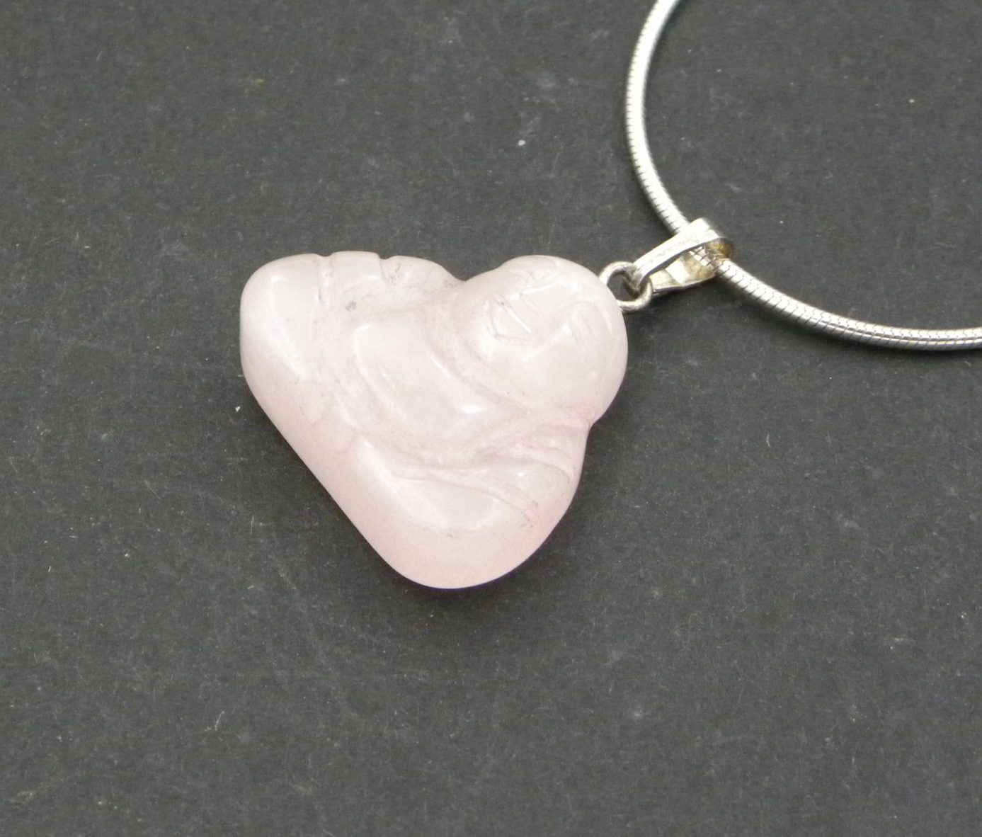 Rose Quartz Buddha Pendant