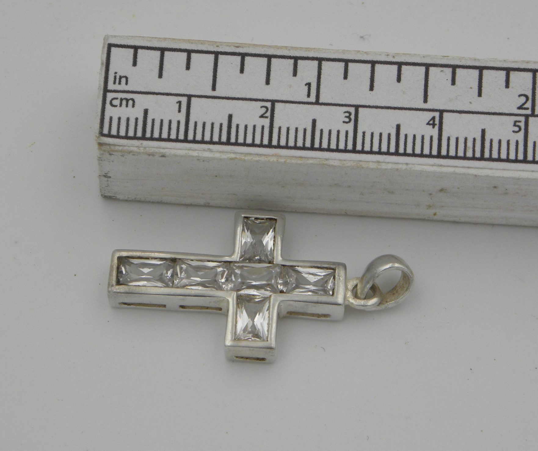 Cubic Zirconia Cross Pendant