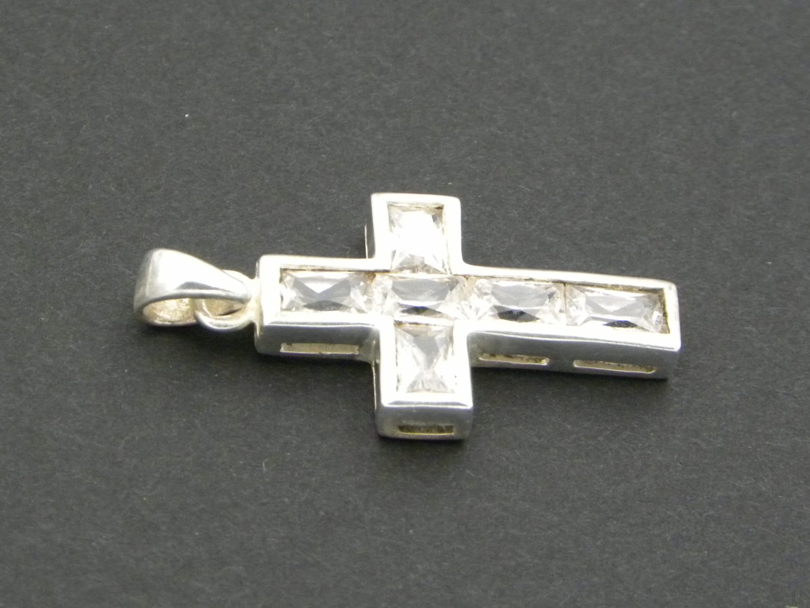 Cubic Zirconia Cross Pendant