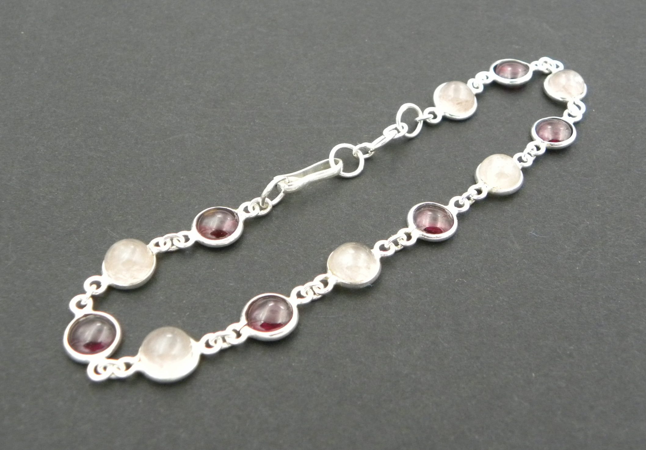 Rose Quartz & Garnet Bracelet