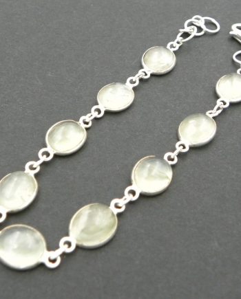 Sterling Silver Prehnite Bracelet