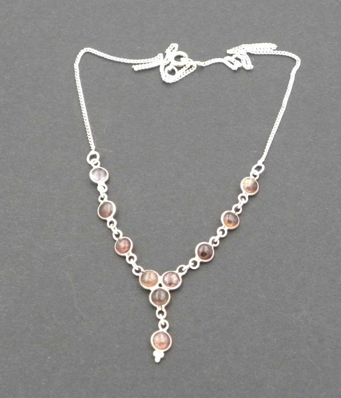 Pink Tourmaline Necklace set in Sterling Silver