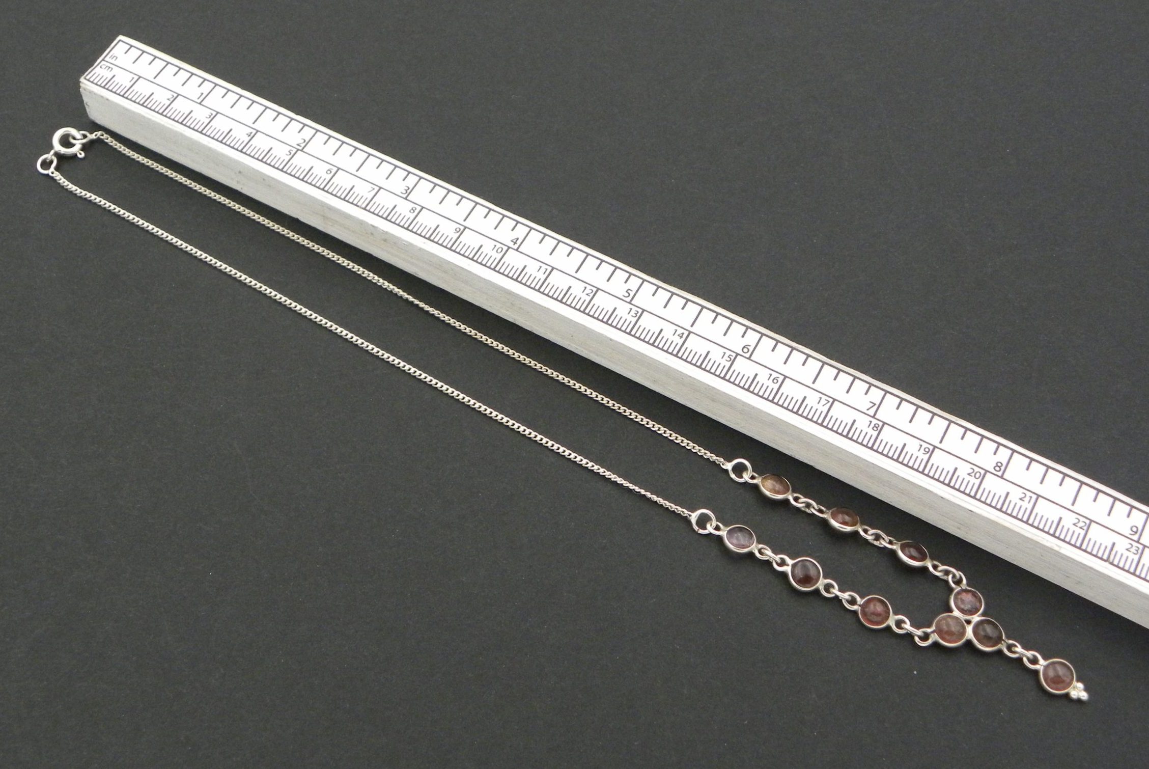 Pink Tourmaline Necklace set in Sterling Silver