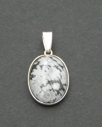 Snowflake Obsidian Pendant