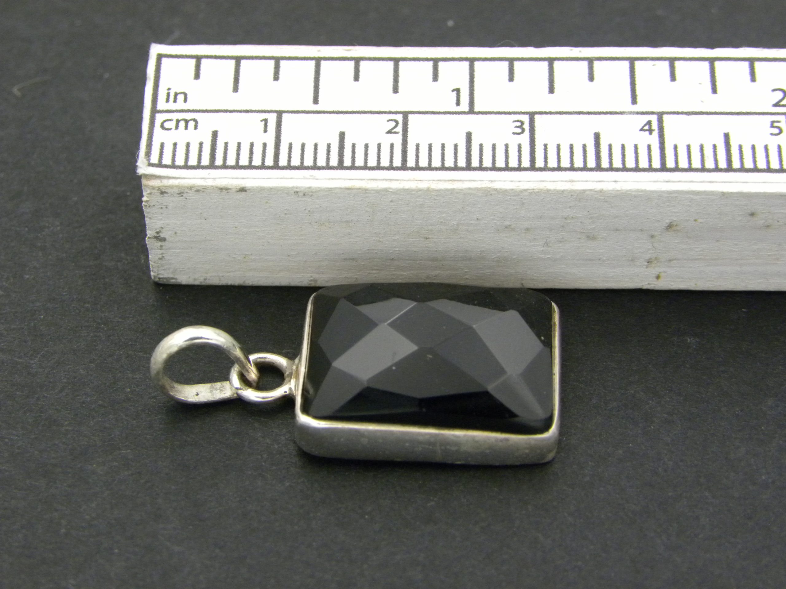 Rectangular Black Onyx Pendant