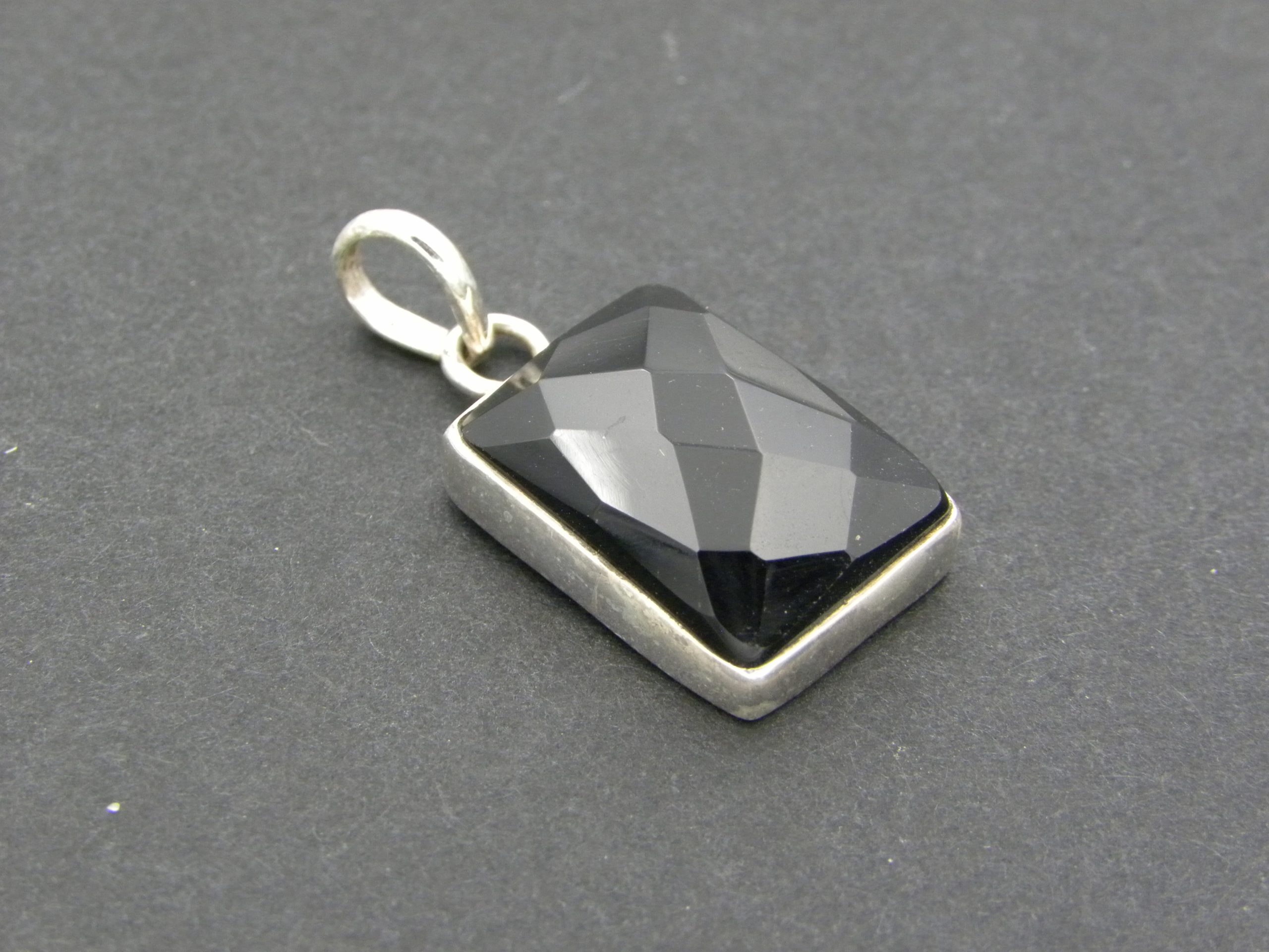 Rectangular Black Onyx Pendant