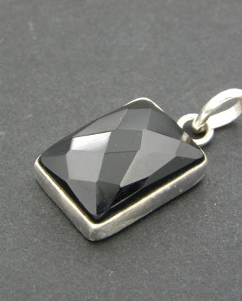 Rectangular Black Onyx Pendant