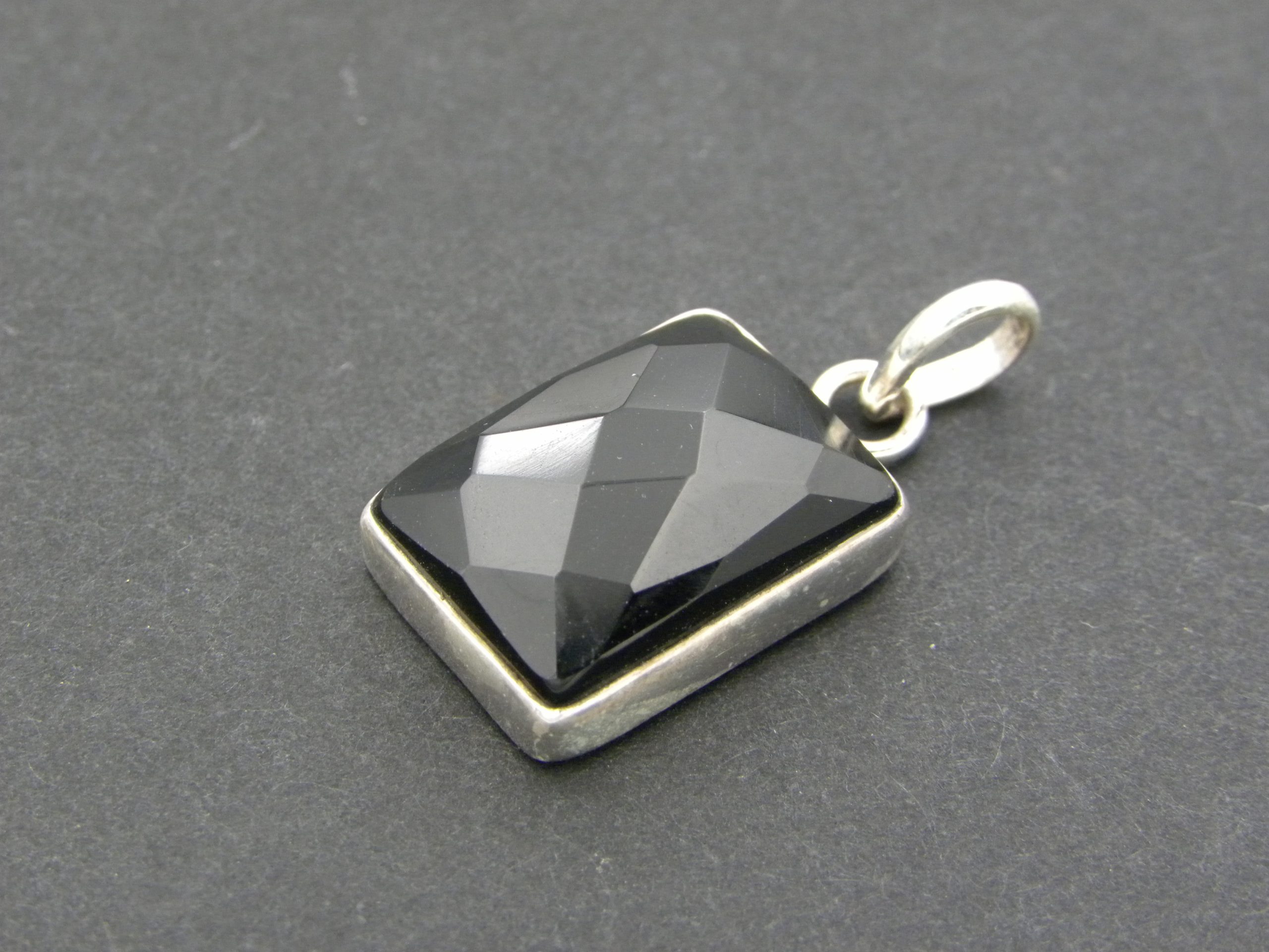 Rectangular Black Onyx Pendant
