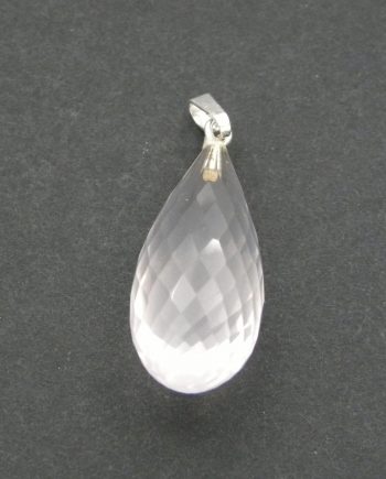 Rose Quartz Faceted Teardrop Pendant